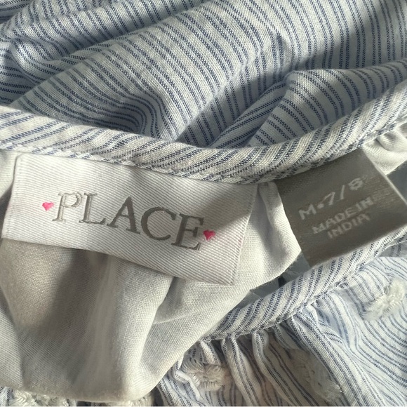 The Children's Place Blue and White Striped Dress - Picture 3 of 3